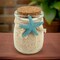 Beach Glass Jar with Starfish Accent-Miniature Jar with Sand and Sea Shell Decoration-Beach Theme for Bathroom, Coastal House Decor-Wedding, Special Occasion, Celebration